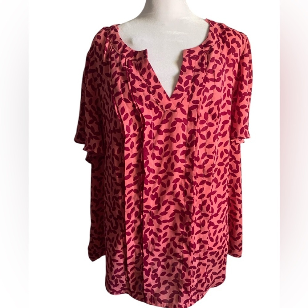 Liz Claiborne women’s size XL top blouse short sleeves